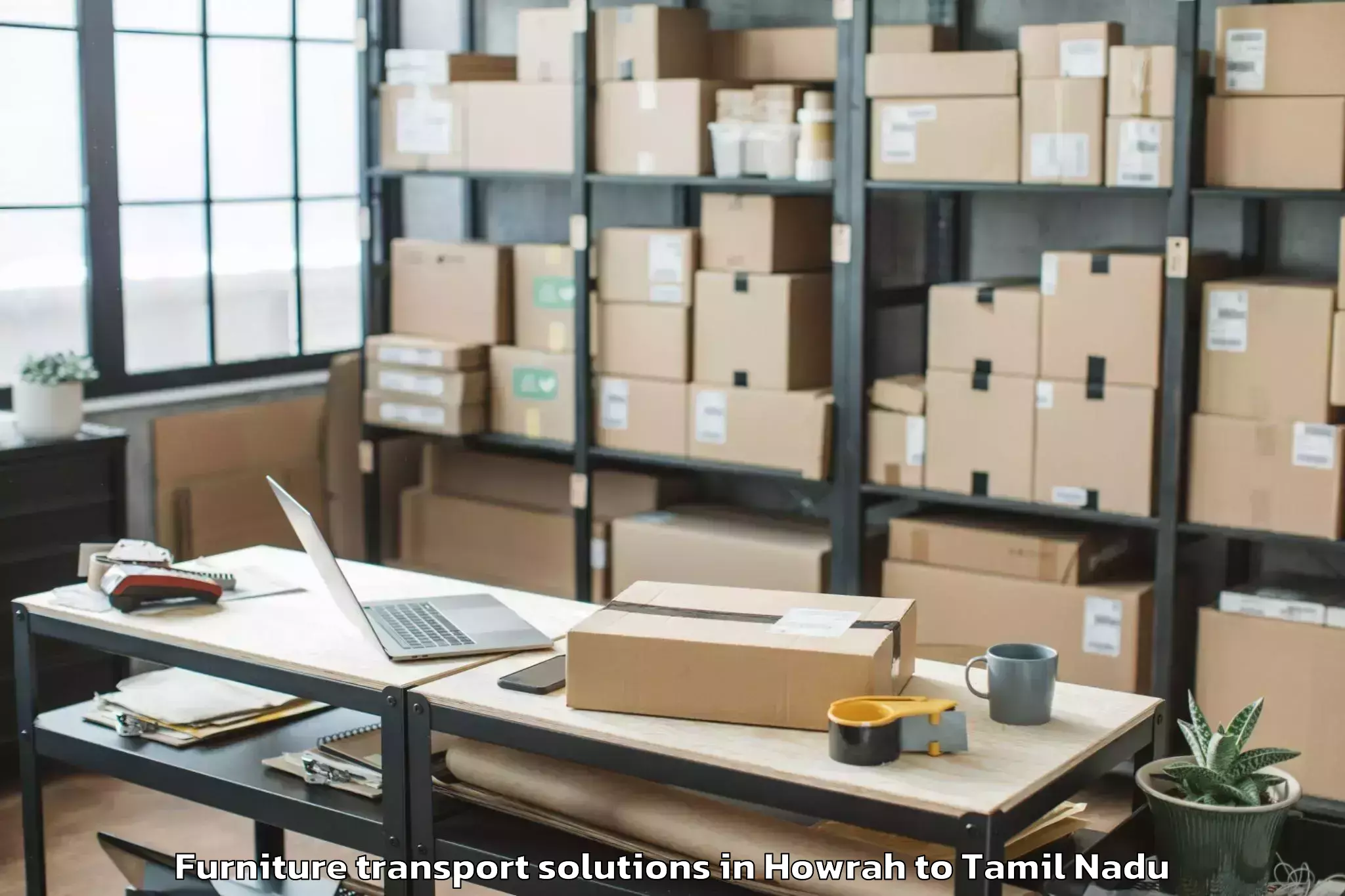 Hassle-Free Howrah to Poonamalle Furniture Transport Solutions